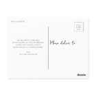 just married simple wedding announcement