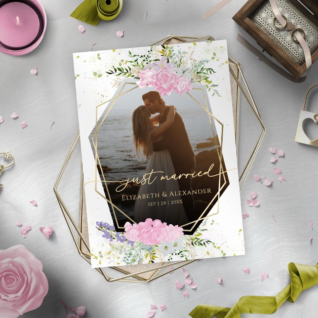 just married | Spring Wedding Photo Announcement (Creator Uploaded)