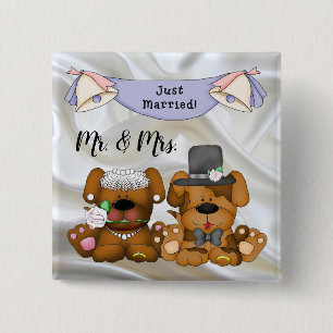 Just Married- Square Button