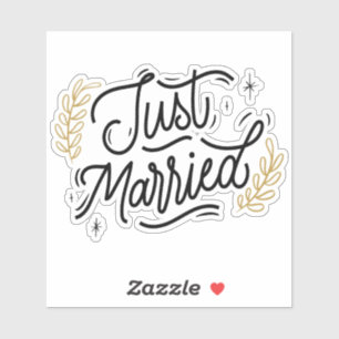 Just Married Sticker