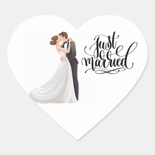 Just Married Sticker (Front)