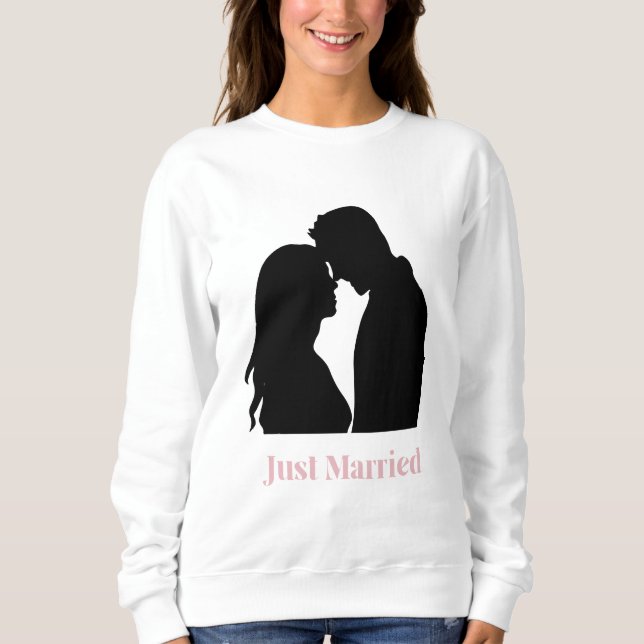 just married sweatshirt (Front)