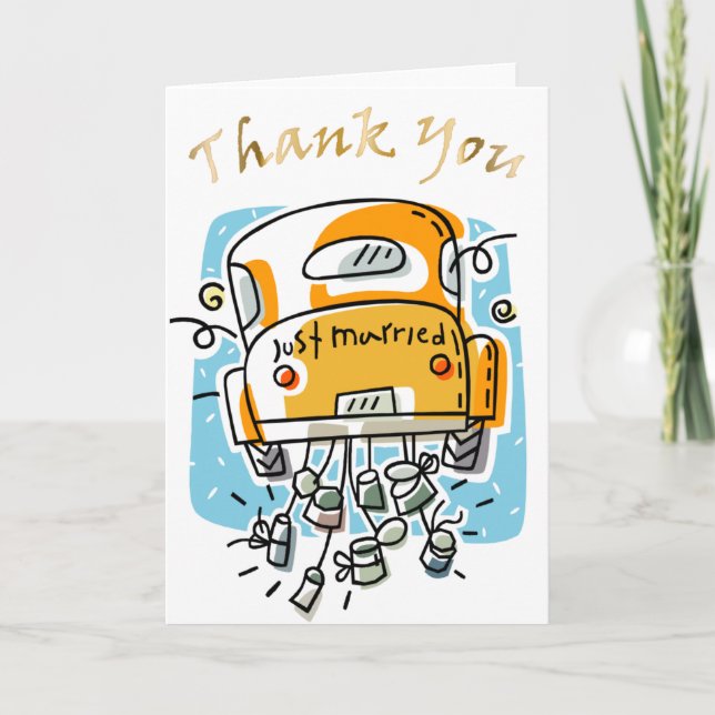 Just Married Thank You Card (2B) (Front)