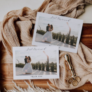 Just Married Thank You Card, Photo Wedding Invitation