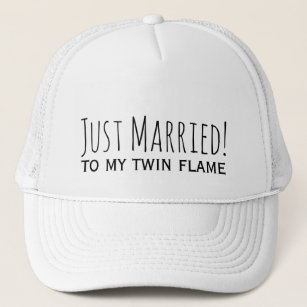 Just Married to my Twin Flame Romantic Honeymoon Trucker Hat