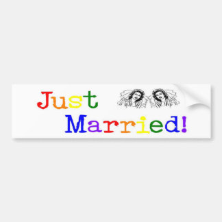 Just Married (two women) Bumper Sticker