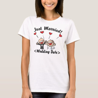 Just Married (Type Wedding Date) T-Shirt