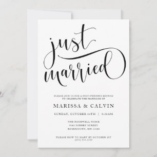 Just Married Wedding Brunch Invitation