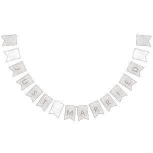 Just Married Wedding Bunting Flags Dolphin Theme