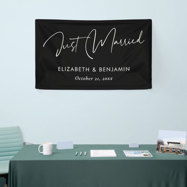 'Just Married' Wedding Car Banner - Personalised (Tradeshow)