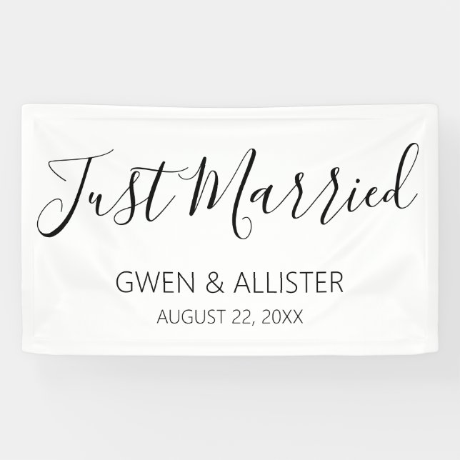 Just Married Wedding Car Decoration Banner B613 (Horizontal)