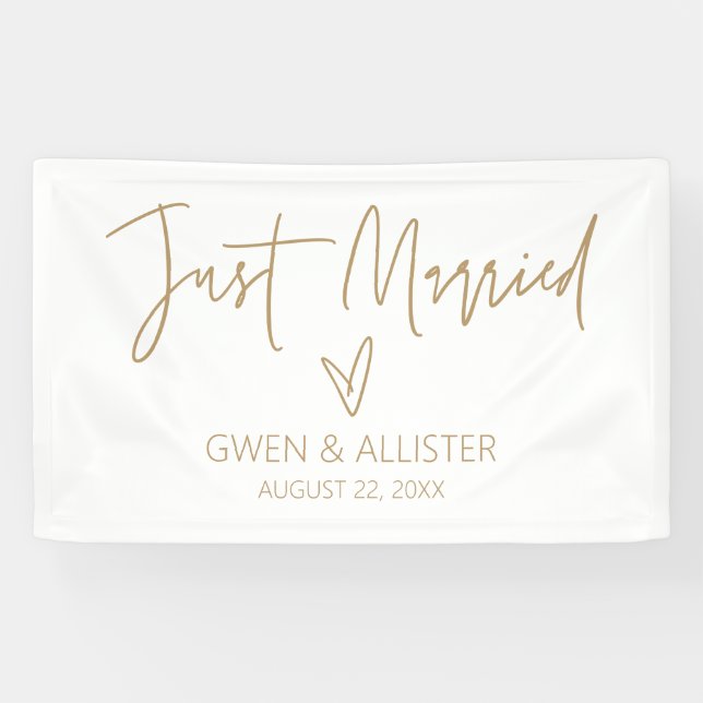 Just Married Wedding Car Decoration Banner G400 (Horizontal)