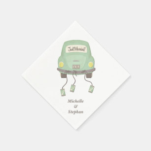 Just Married Wedding Car Napkin