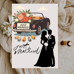 Just Married Wedding Celebration Party Invitation