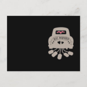 Just Married. Wedding Design For Newly Married Postcard