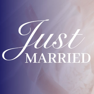 Just Married   Wedding Elegant White Window Cling