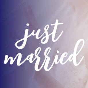 Just Married   Wedding Elegant White Window Cling