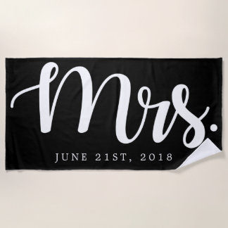 Just Married | Wedding Honeymoon Beach Towel