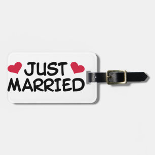 Just Married Wedding Luggage Tag