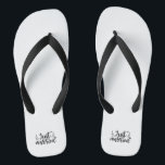 Just Married Wedding Marriage Slippers Flip Flops<br><div class="desc">Slippers — Just Married</div>