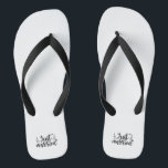 Just Married Wedding Marriage Slippers Flip Flops<br><div class="desc">Slippers — Just Married</div>