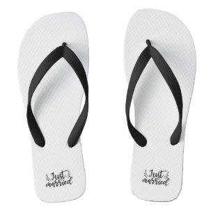 Just Married Wedding Marriage Slippers Flip Flops