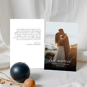 just married   Wedding Photo Announcement