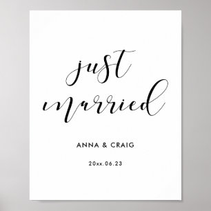Just married wedding sign