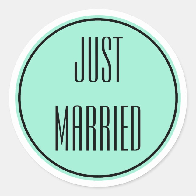 Just Married Wedding Stickers (Front)