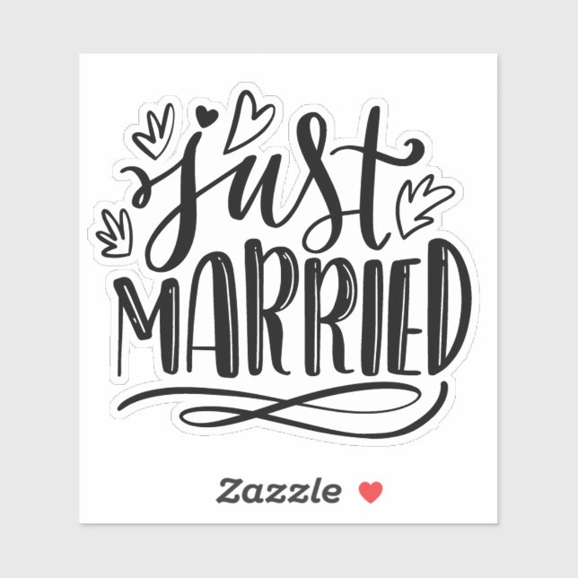Just Married Wedding Stickers (Sheet)