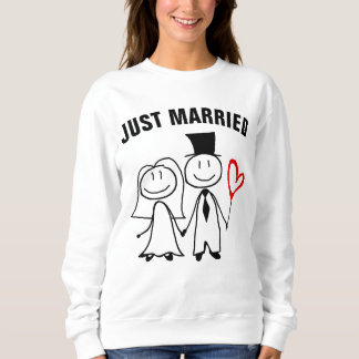 JUST MARRIED WEDDING T-SHIRT SWEATSHIRT