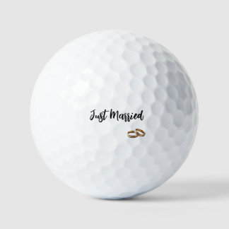 Just Married Weddings Rings Golf Balls