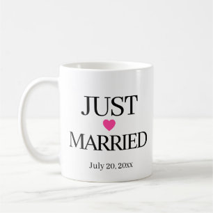Just Married with Custom Date  Coffee Mug