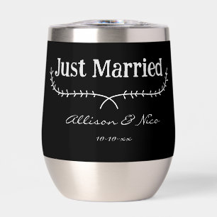 Just Married with Flourish Personalised Wedding