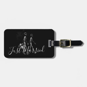 Just Married X-Ray Skeleton Honeymoon Couple Luggage Tag