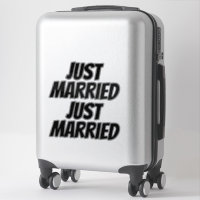 JUST MARRIED XL Car Stickers (2) - BLACK