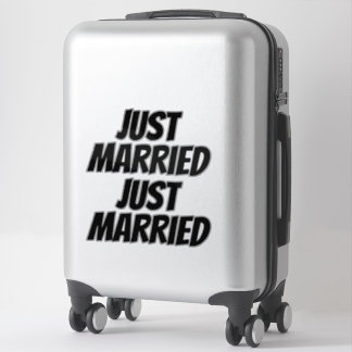 JUST MARRIED XL Car Stickers (2) - BLACK