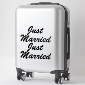 JUST MARRIED XL Car Stickers (2) - BLACK