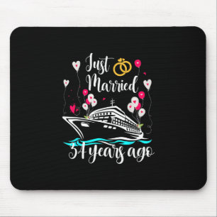 Just Married &#; Years Ago &#; th Anniversary Cru Mouse Mat
