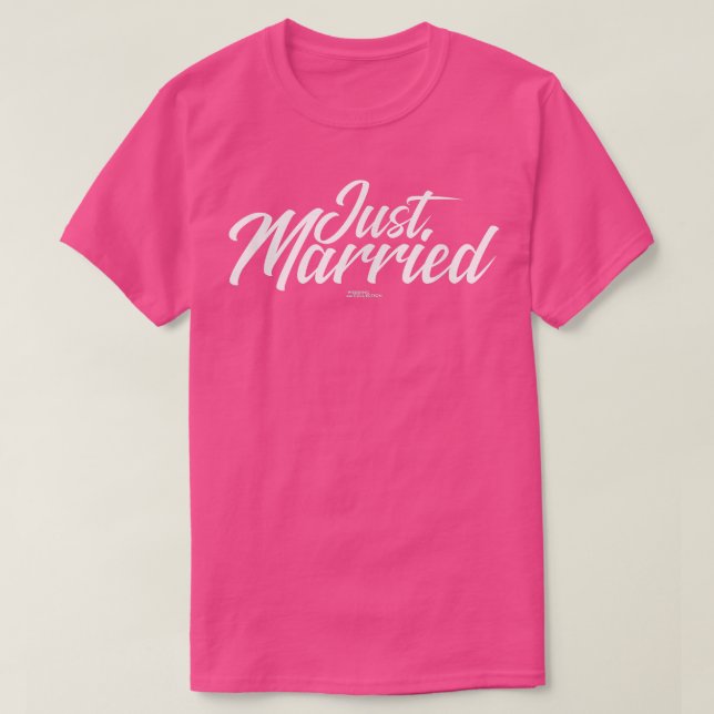 Just MarriedAnd Wedding Party Tees Engaged Wedding (Design Front)