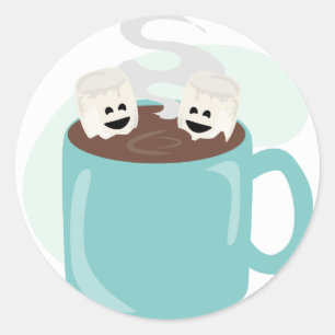 Just Marshmellows in Chocolate Classic Round Sticker