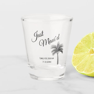 Just Maui'd   Maui Beach Palm Tree Wedding Favour Shot Glass