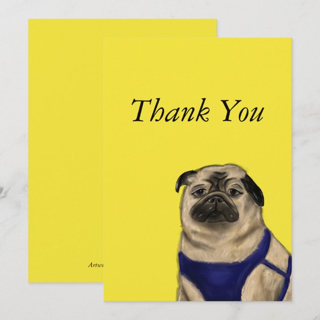 Just Me Thank You Card  (Front/Back)