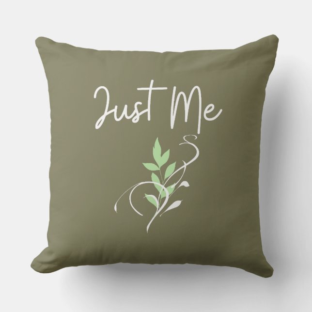Just Me Throw Pillow (Front)