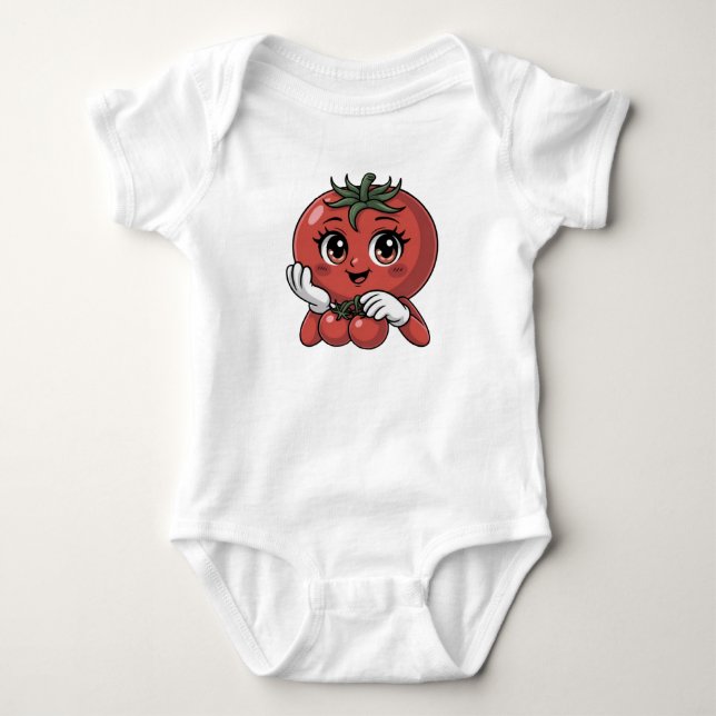 Just Me Tomato Baby Bodysuit (Front)