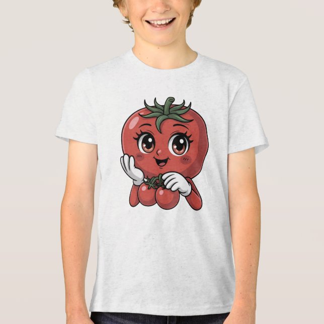 Just Me Tomato Tri-Blend Shirt (Front)