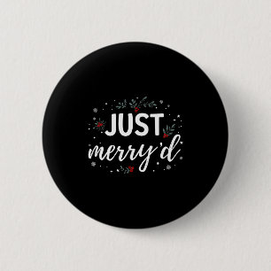 Just Merry'd Matching Christmas Wedding Party Marr 6 Cm Round Badge