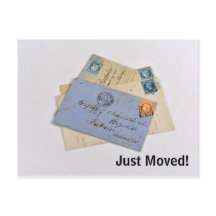 Just Moved Old Letters Vintage Post Card