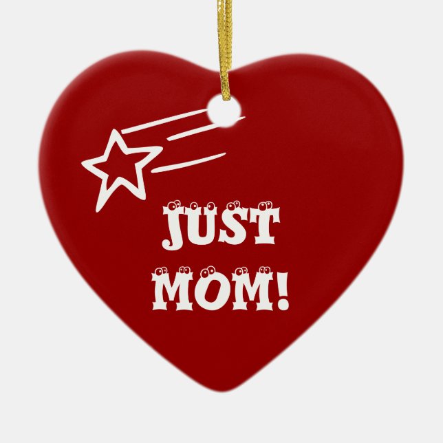Just Mum Ceramic Tree Decoration (Front)