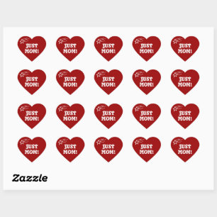 Just Mum Red Heart Sticker